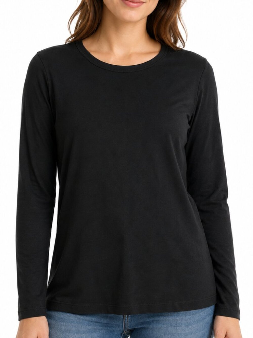 Classic Long Sleeve Black Tee